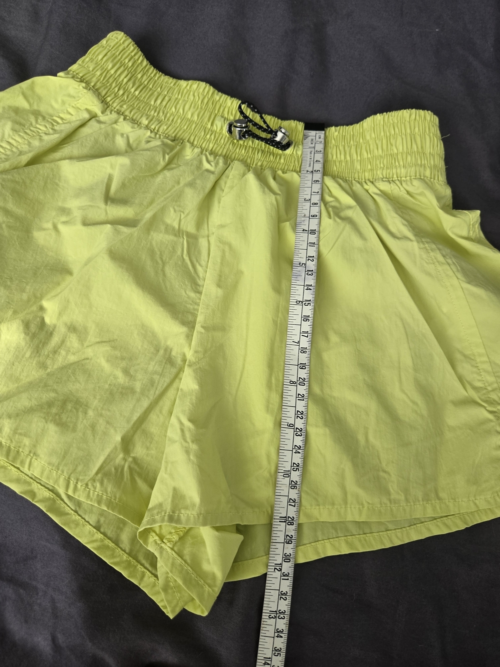 Bershka Neon Yellow Stretch Elastic String High Rise Board Shorts XS - Picture 10 of 10